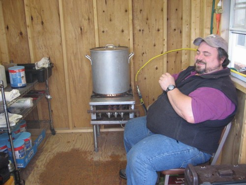 The Chef. Watching his kettle.